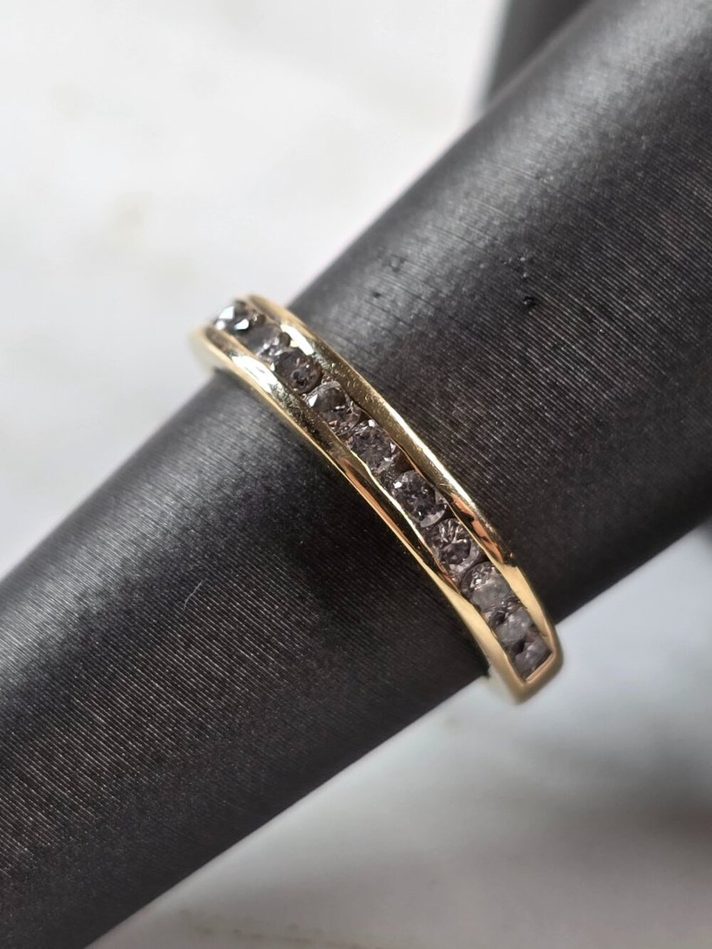 Womens Vintage Estate 14k Gold Magic Glo Diamond Ring 3.0g #E5754